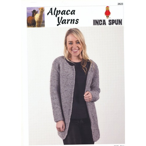 JS125 - Inca Spun 10 Ply Easy Cosy Cardigan 2623