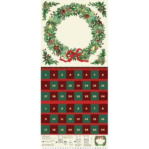 Christmas Wreath Advent Calendar Panel