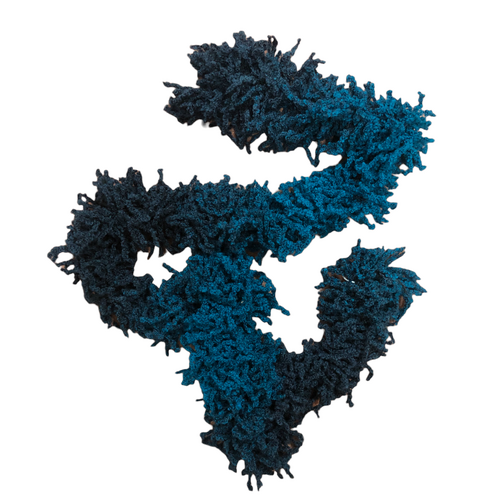 Knitted Scarf - Shaggy Blue