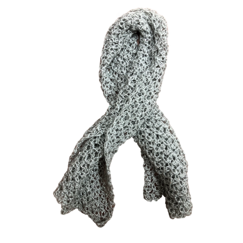 Knitted Scarf - Grey with Sequins