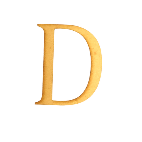 Button - Alphabet Laser Cut Out - D
