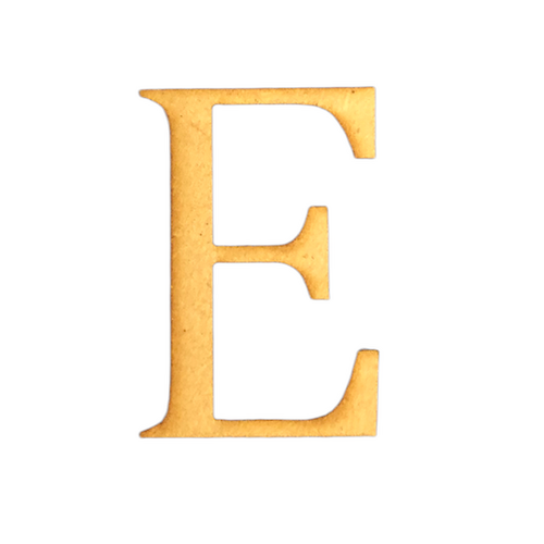 Button - Alphabet Laser Cut Out - E