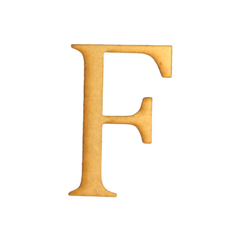Button - Alphabet Laser Cut Out - F