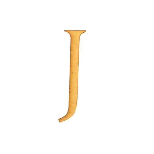 Button - Alphabet Laser Cut Out - J
