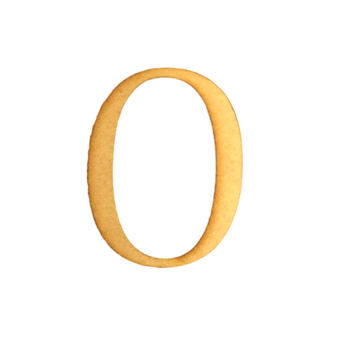 Button - Alphabet Laser Cut Out - O