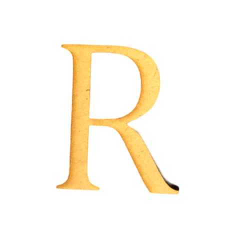 Button - Alphabet Laser Cut Out - R