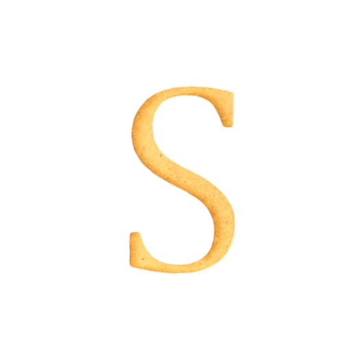 Button - Alphabet Laser Cut Out - S