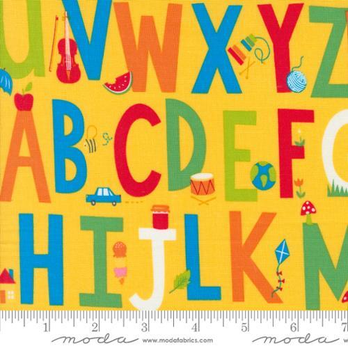 Fabric - Back to School M2089012 School Bus ABCs