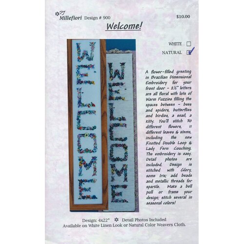 Millefiori Welcome - Embroidery panel