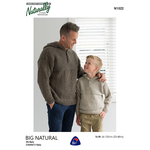 Big Natural Hooded Sweater N1522