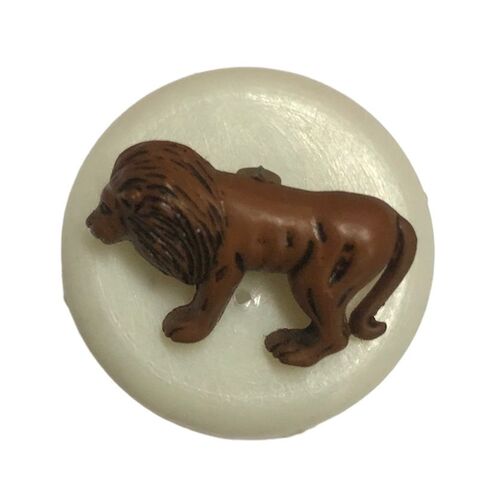 Button - Brown Lion