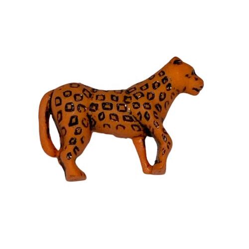 Button - Orange Leopard 20mm