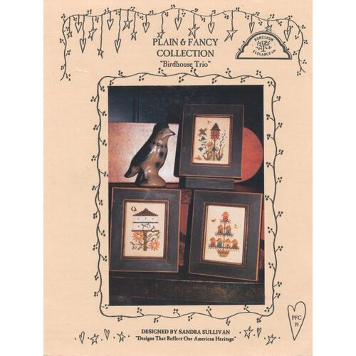 Birdhouse Trio - Plain & Fancy Cross Stitch