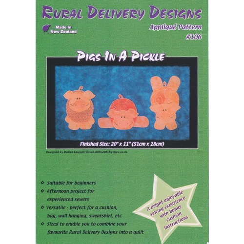 Applique Pattern - Pigs in a Pickle