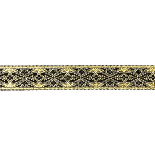 Braid - 20mm Metallic Black/Grey/Gold