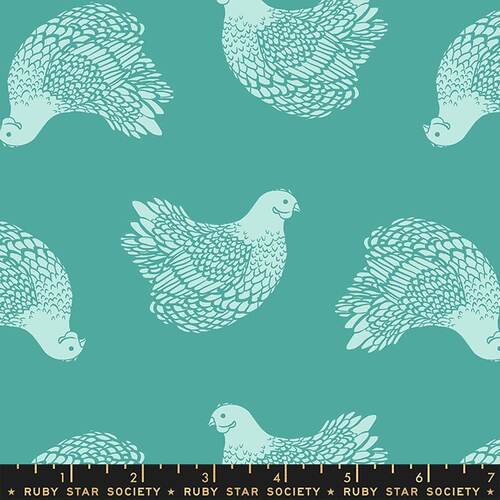 Fabric - Backyard RS208613 Chicken Succulent