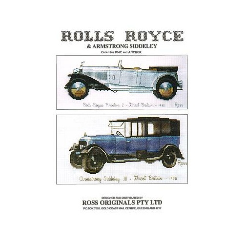 Ross Originals Cross Stitch Chart - Rolls Royce & Armstrong Siddeley