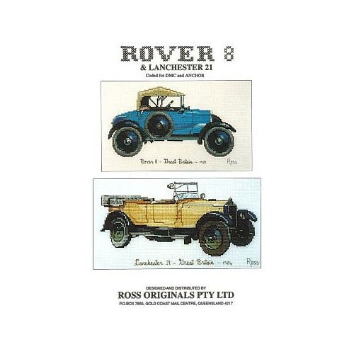 Ross Originals Cross Stitch Chart - Rover 8 & Lanchester 21