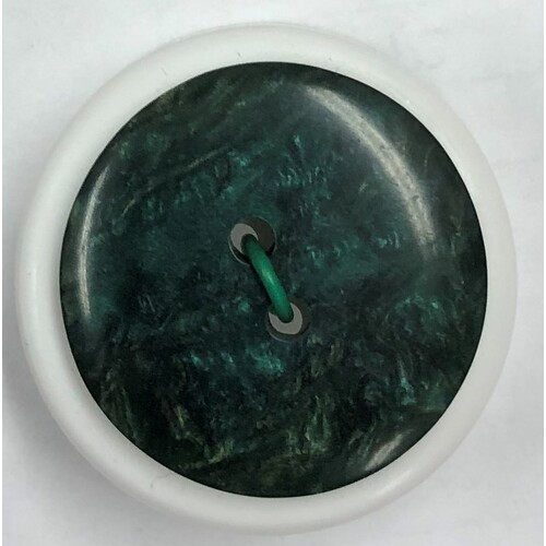Button - 22mm Opalescent  Button - 51 Dark Green