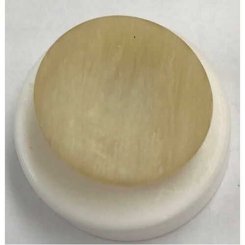 Button - 18mm  Shank Matt Flat - Imitation Horn - Dark Cream 