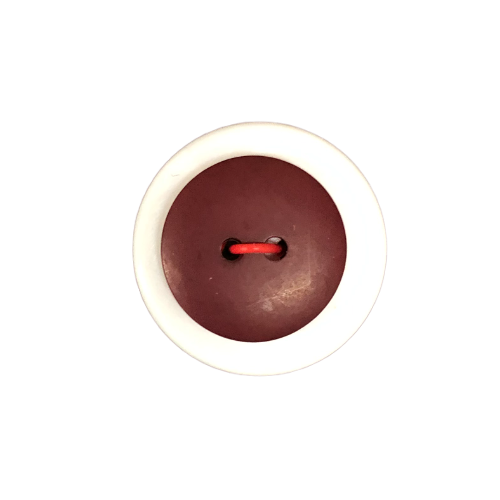 Button - 2 Hole Round Matt Red 16mm