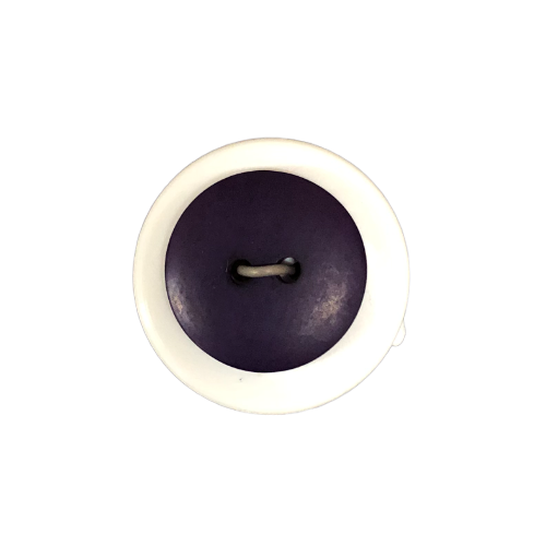 Button - 2 Hole Round Matt Purple 16mm
