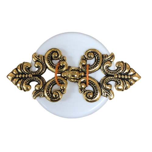 Button - Old Gold Cloak Clasp