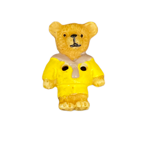 Button - 20mm Teddy with Yellow Shirt
