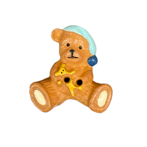 Button - 20mm Nightcap Bear