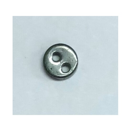 Button - 5mm Shiny Dark Green Circle