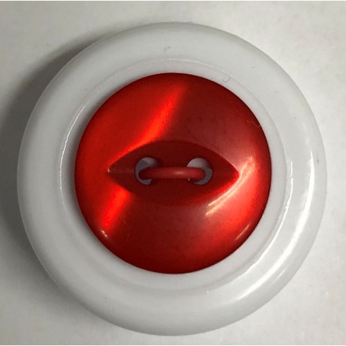 Button - 16mm Fish Eye 23 Red
