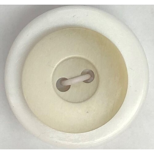 Button - 16mm Matt 2 Hole Cream