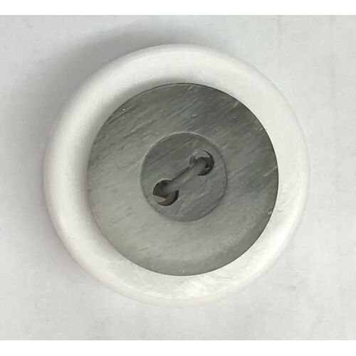 Button - 16mm Matt 2 Hole Light Grey