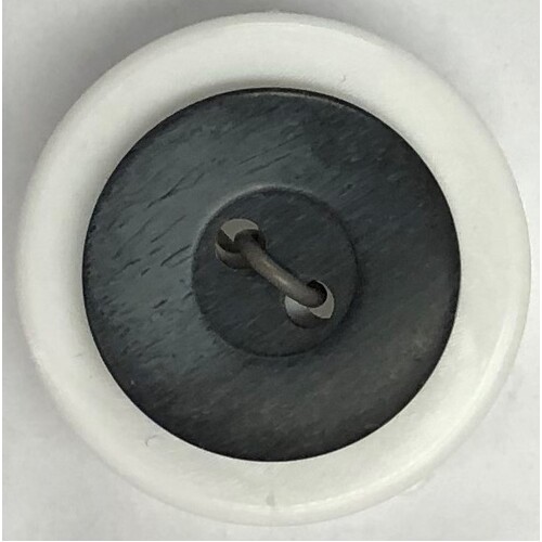 Button - 16mm Matt 2 Hole Dark Grey