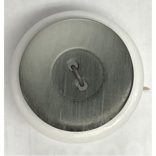 Button - 23mm Matt 2 Hole Light Grey