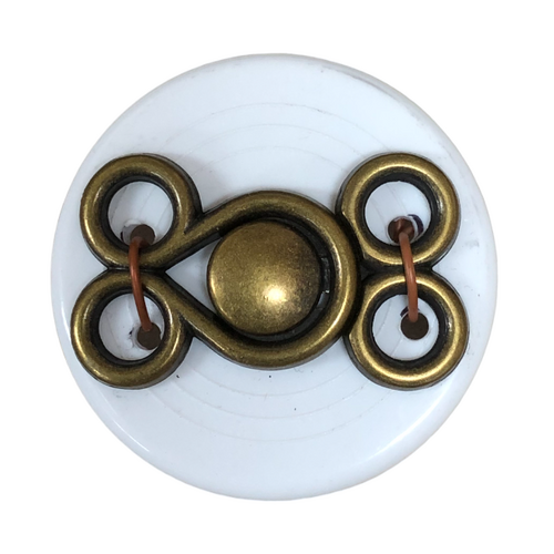 Button - Antique Brass Clasp