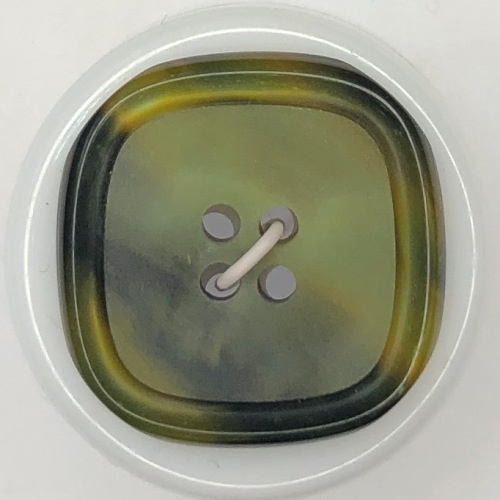 Button - 25mm 4 Hole Square 50 Greens