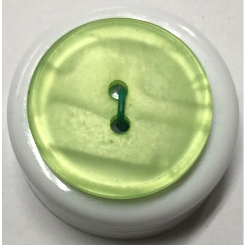 Button - 15mm Round Light Green