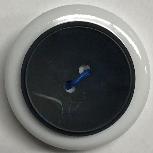 Button - 23mm Round Black/Blue