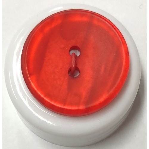 Button - 23mm Round Red