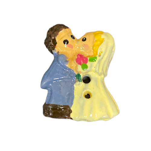 Button - 25mm Bride and Groom