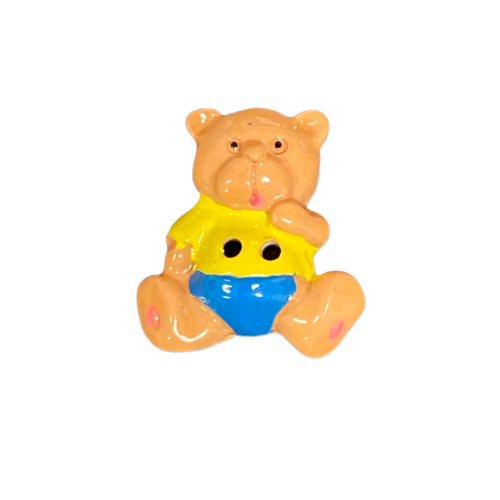 Button - 18mm Teddy with Shirt