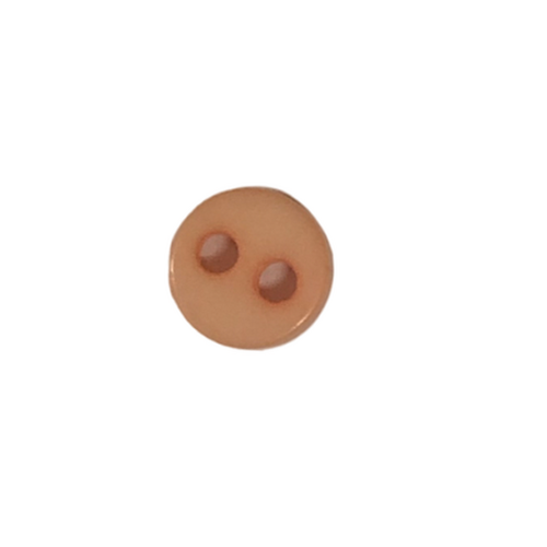 Button - 5mm  2 Hole Dolls Button - Peach