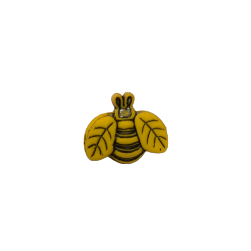 Button - 18mm Shank Yellow Bee