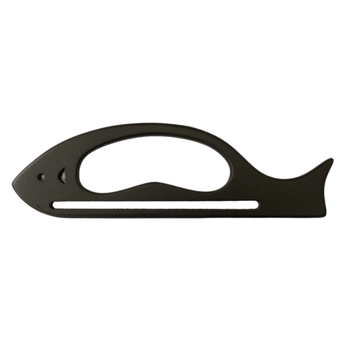Handles - Black Wood Fish (pair)