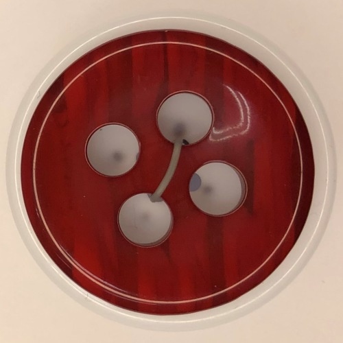 Button - 34mm 4 Hole 23 Deep Red