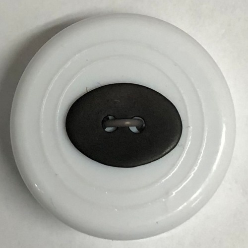 Button - 13mm Oval Shell 03 Black