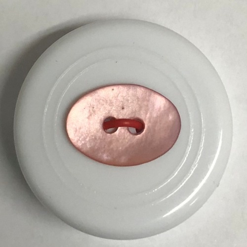 Button - 13mm Oval Shell 66 Pale Pink