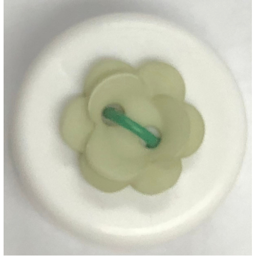Button - 12mm Matt Flower 35 Pale Sage