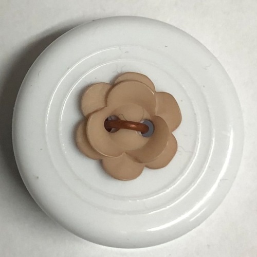 Button - 12mm Matt Flower 56 Latte